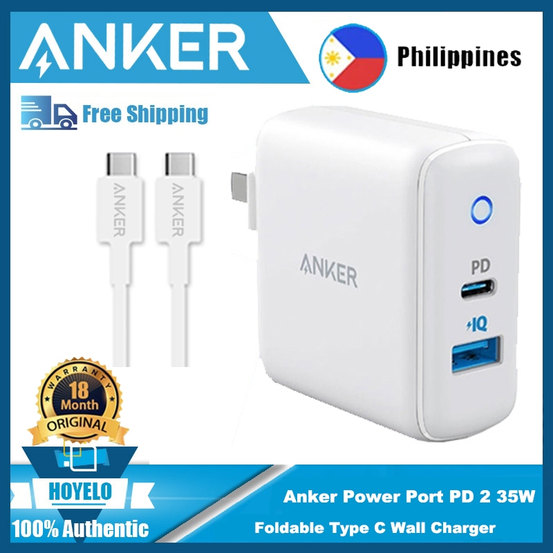 Anker Power Port PD 2 35W Foldable Type C Wall Charger Power Delivery ...