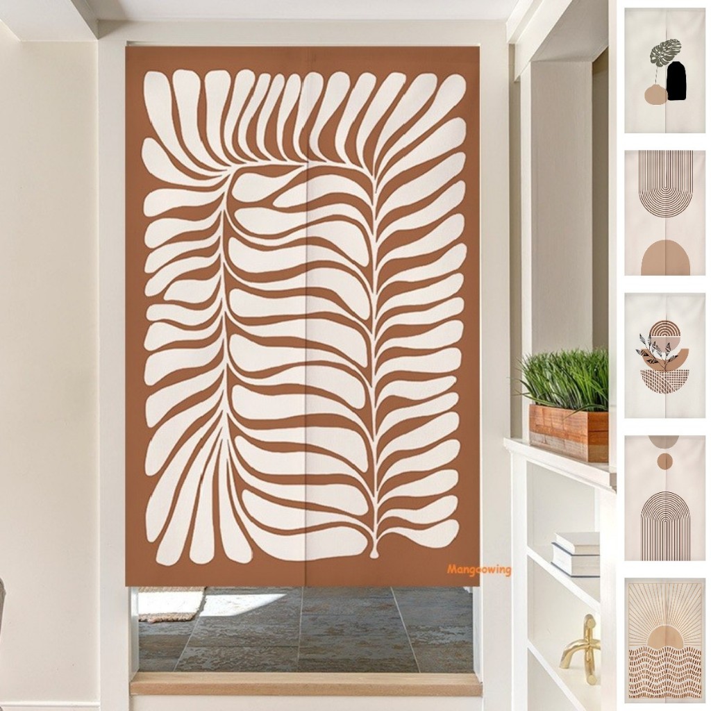 Morandi Door Curtain for Toilet Partition Short Cabinet Sliding Curtain ...