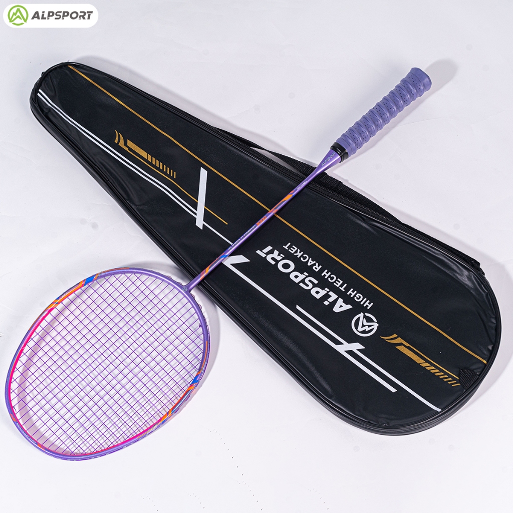 Alpsport Gj U G Max Lbs Super Light Full Carbon Fiber Purple Badminton Racket With