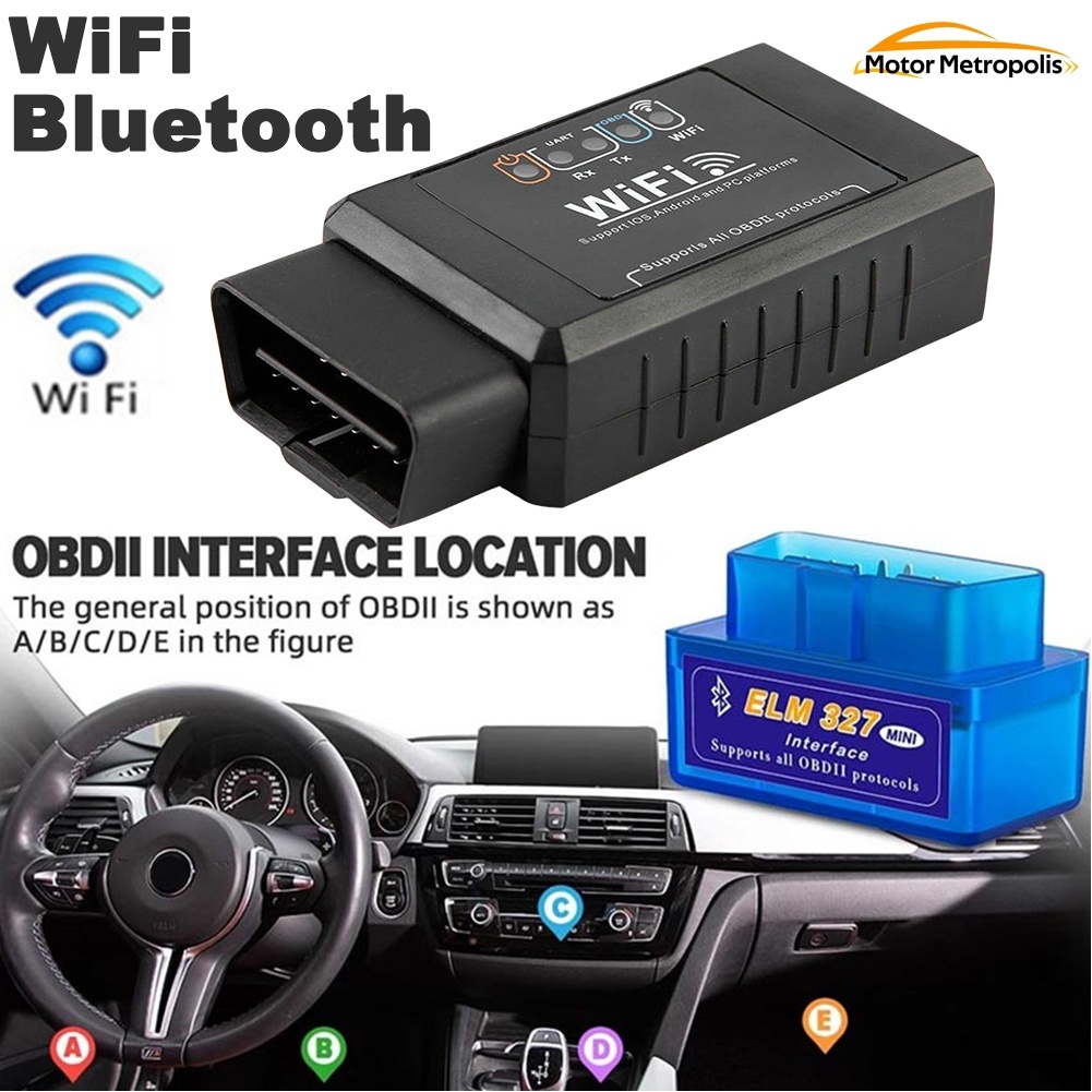 ELM327 WiFi Bluetooth OBD2 Mini Car Diagnostic Auto Scanner Code Reader ...
