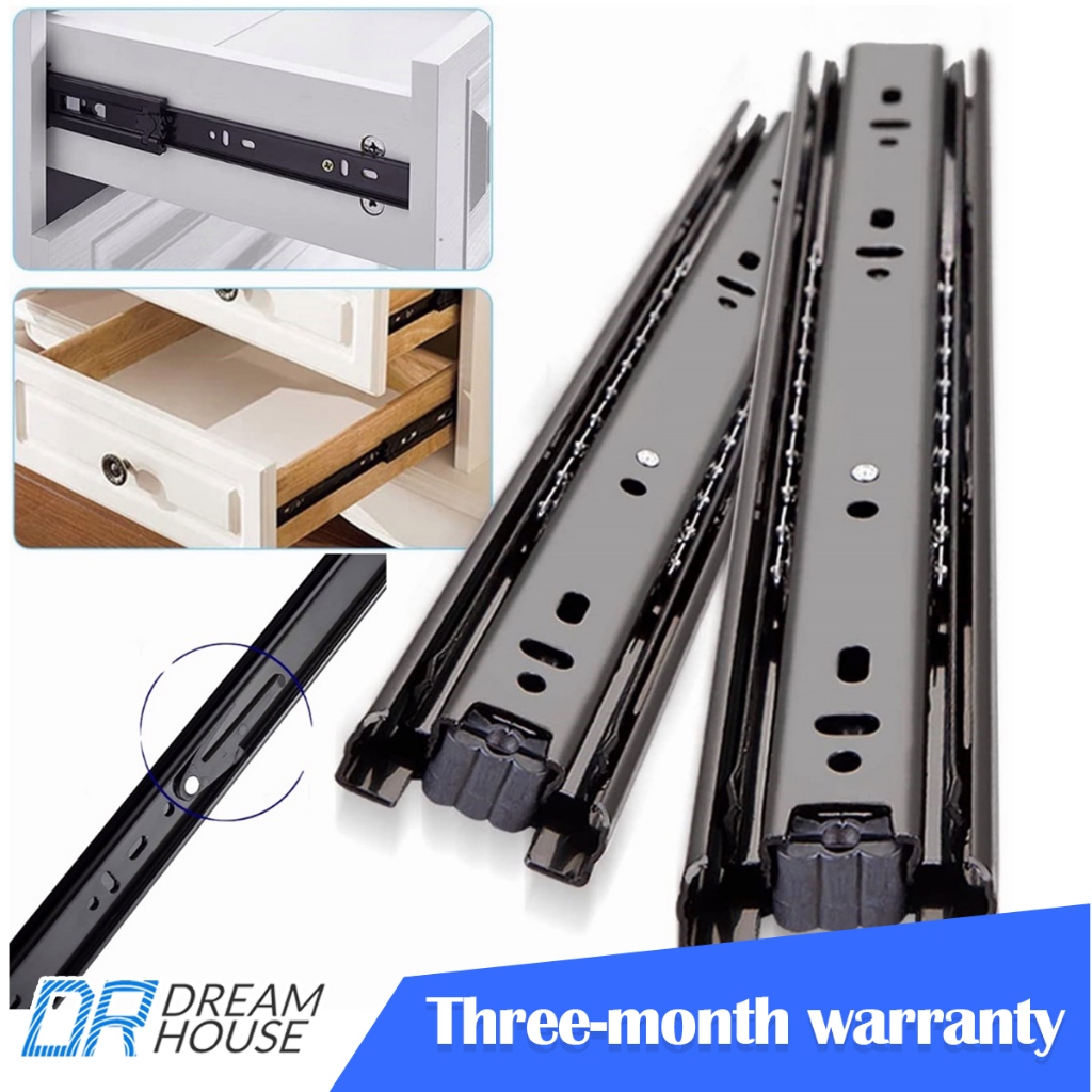 【DR】 Drawer Slide Hydraulic Drawer Guide Soft Close Keyboard Ball ...