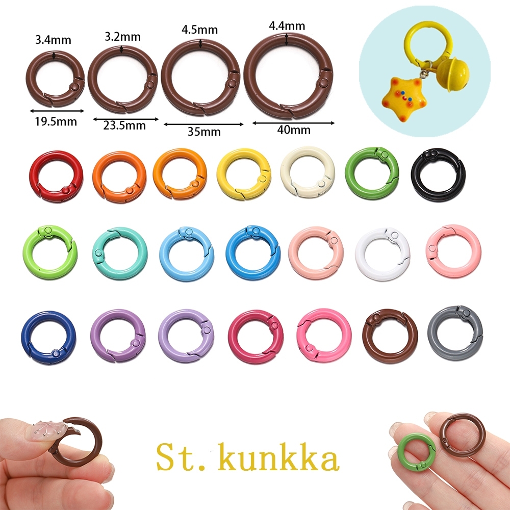 St.kunkk Colorful Spring Buckle 35mm 40mm Spring Key Ring for DIY ...