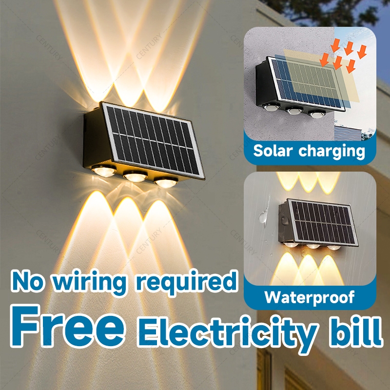 Local Stock Wall Light Solar Outdoor Waterproof Led Wall Lamp 4W 6W 8W ...