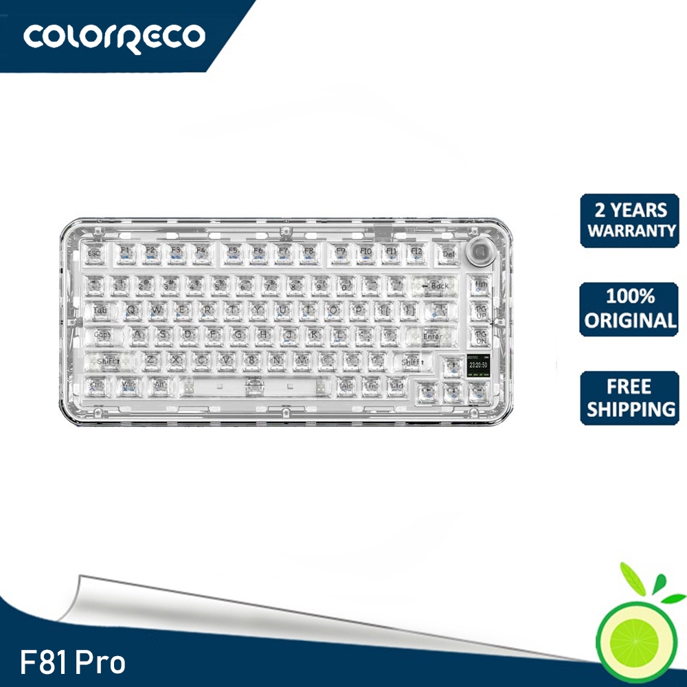 ColorReco F81 Pro mechanical keyboard, wireless Bluetooth, transparent ...