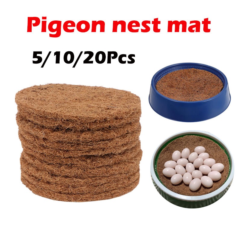 8Pcs Natural Coconut Fiber Bird Nesting Mat Bird Breeding Nest Mat For Pigeons Quails