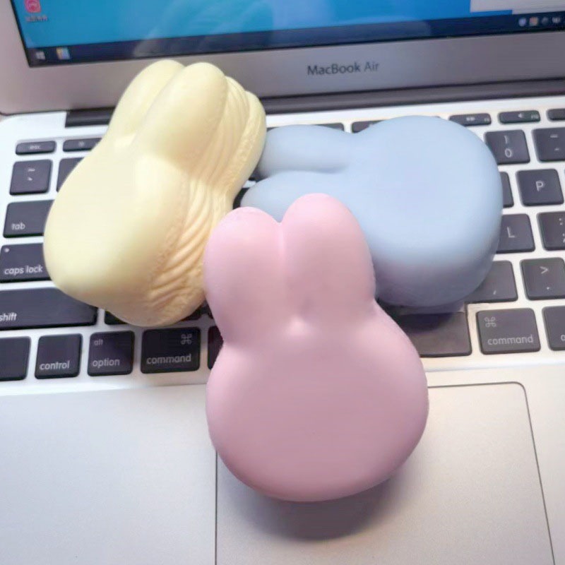 Macaron Rabbit Shape Cute Squishy Toys Squeeze Relief Stress Soft Slow ...