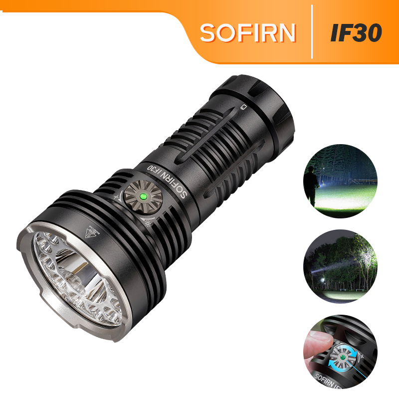 Sofirn IF30 EDC Powerful Flashlight 12000lm 32650 Battery | Shopee