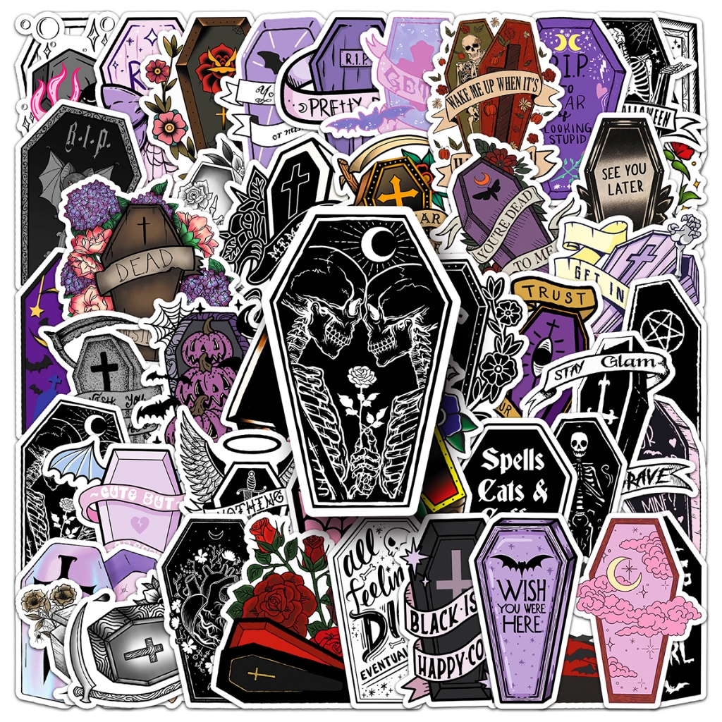 10/50 Dark wind Goth cool skateboard creative diy stickers | Shopee ...