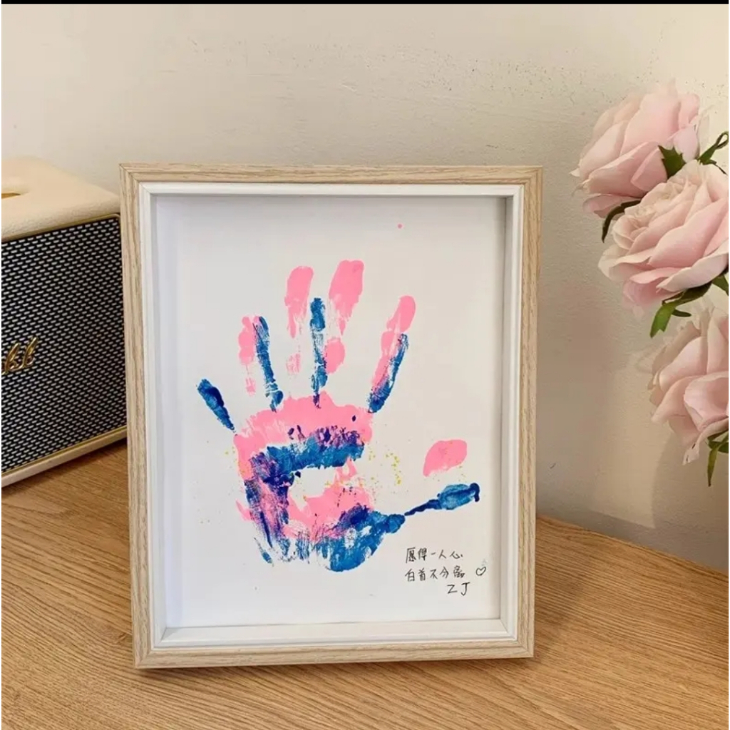 diy Handprint painting Handprint picture frame Couple's souvenir gift ...
