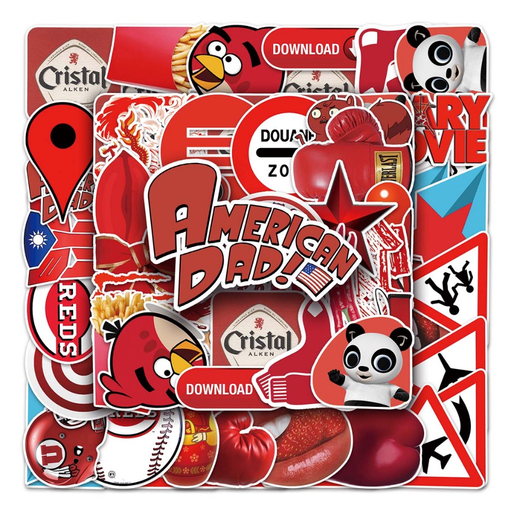 50 Red B Ledger sticker Creative diy waterproof helmet sticker | Shopee ...