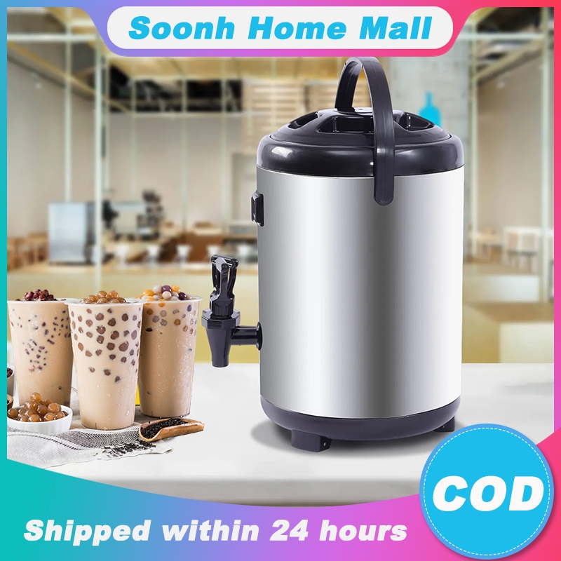 8L 10L Milk Tea Bucket Juice Cofee Tea Barrel Water Jug Stainless Steel ...