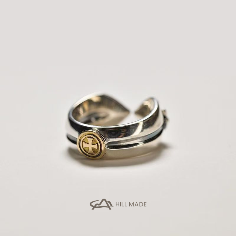 Men's Ring Creed Series Medieval Retro Cross Iris Ring Nordic Men's ...