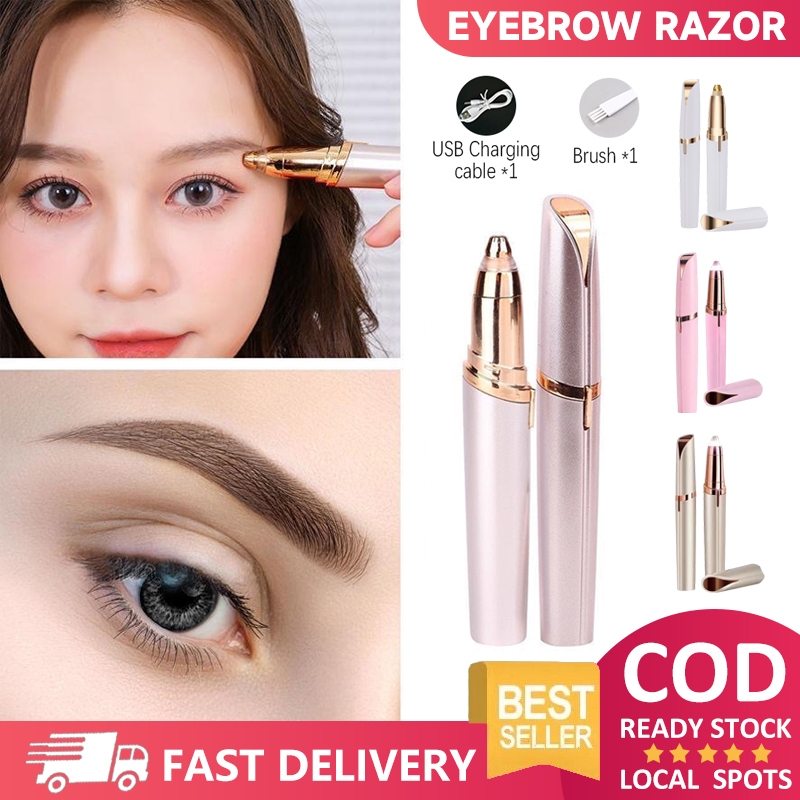 Electric Eyebrow Trimmer USB Charging Eyebrow Shaving Knife Painless ...