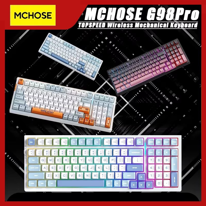 MCHOSE G98PRO Mechanical Keyboard Trimode Wireless Hot Swap 99keys