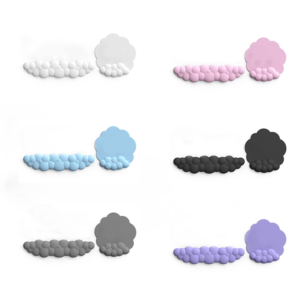 Cloud Mouse Pad Keyboard Wrist Rest PU High Density Memory Foam Cute ...