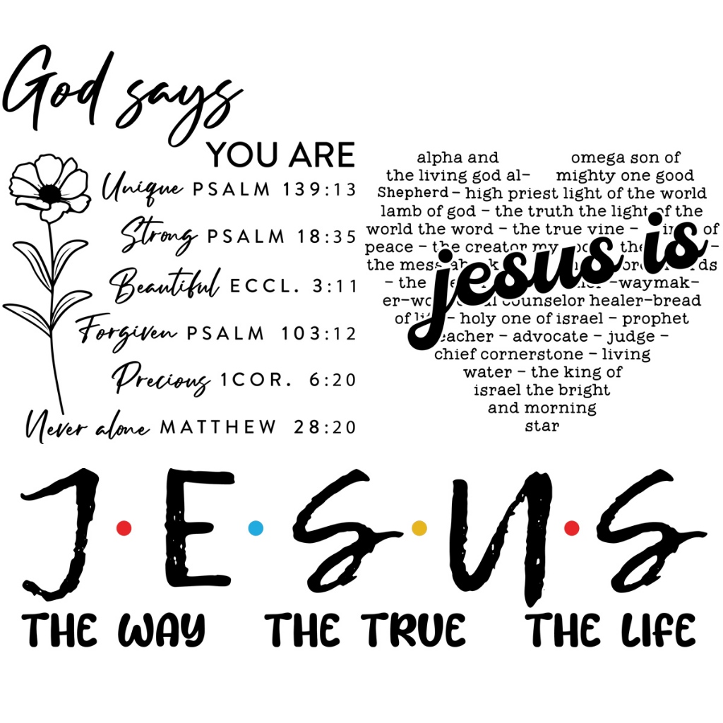 Jesus Thermal Press Letters Stickers Decals Garment Accessory New Diy ...