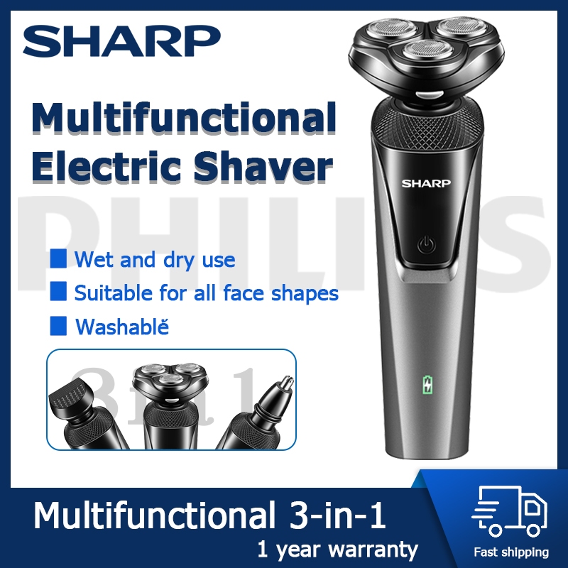 Sharp Original 3 In 1 Electric Shaver for Men Multi-function ...