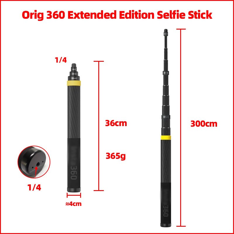 Insta 360 X4 Selfie-Stick Aus Kohlefaser, Unsichtba Produktbild-Vorschau 4