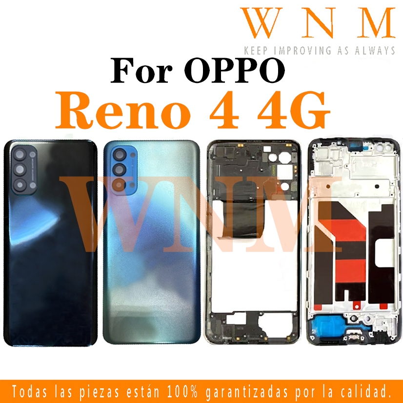 New For OPPO Reno 4 4G CPH2113 LCD Front Frame Bezel Back Battery Cover ...
