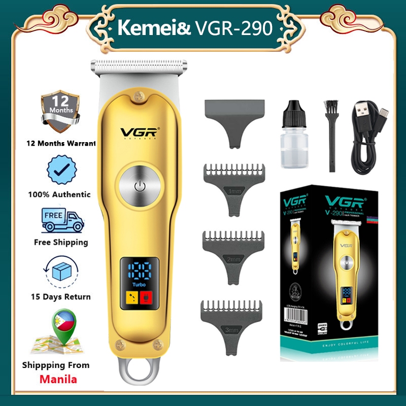 V-290 VGR Hair Trimmer Digital Usb Rechargeable Hair Clipper Haircut ...