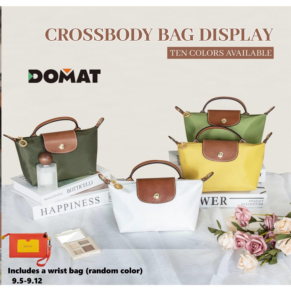 DOMAT Women's Striped Hobo Shoulder Bag - Small Satchel Clutch Purse With Zipper, Adjustable Strap