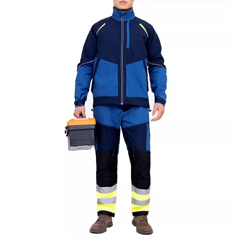 Reflective Work Clothing for Men High Visibility Work Jacket and Hi Vis ...