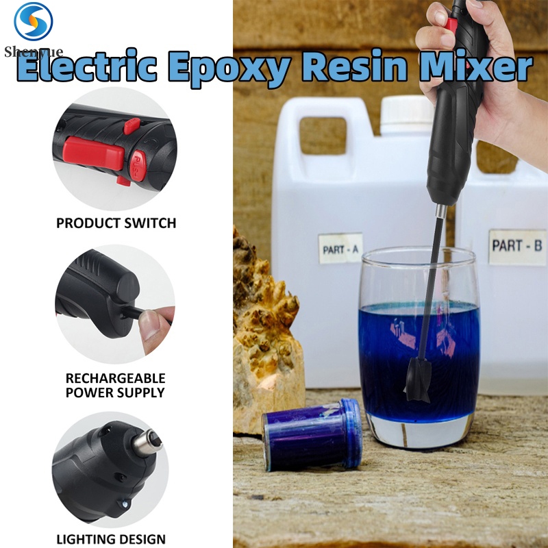 Electric Epoxy Resin Mixer USB Charging Resin Stirrer with 2 Stirring ...
