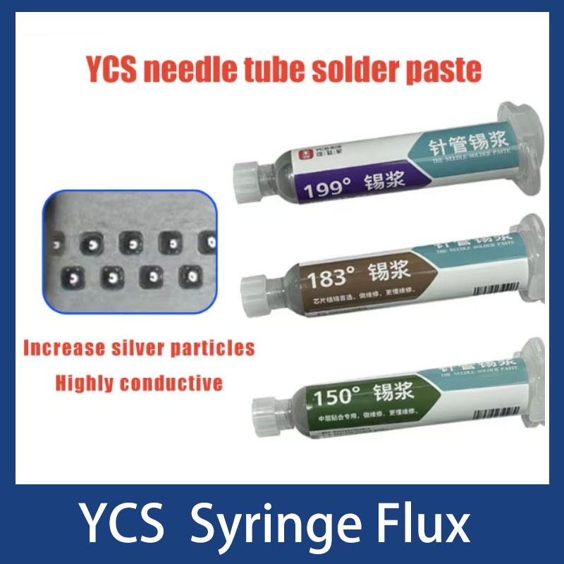 YCS Solder Paste Syringe Flux for Soldering SMD BGA IC PCB 199 150 183