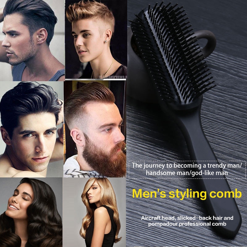 Men's exclusive voluminous styling comb artifact,greasy head and big ...