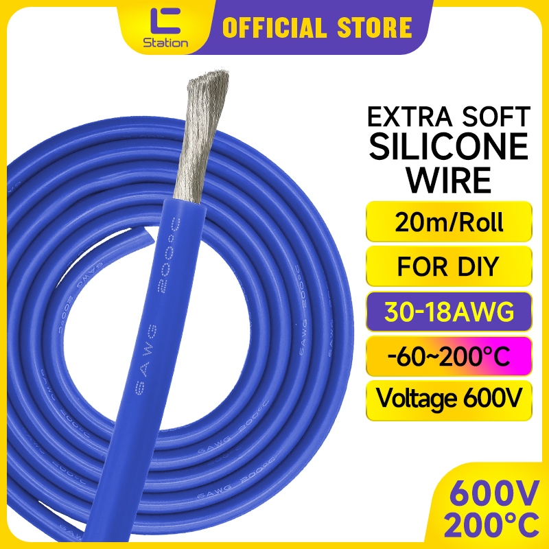 Small Rolls of Extra Soft Silicone Cable 30-18AWG High Temperature ...