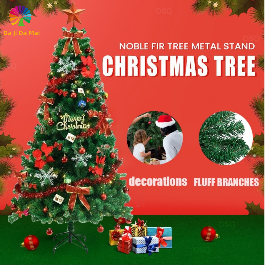 Christmas Tree 5FT/6FT Folding Stable Metal Stand Fast Assemble Flame ...