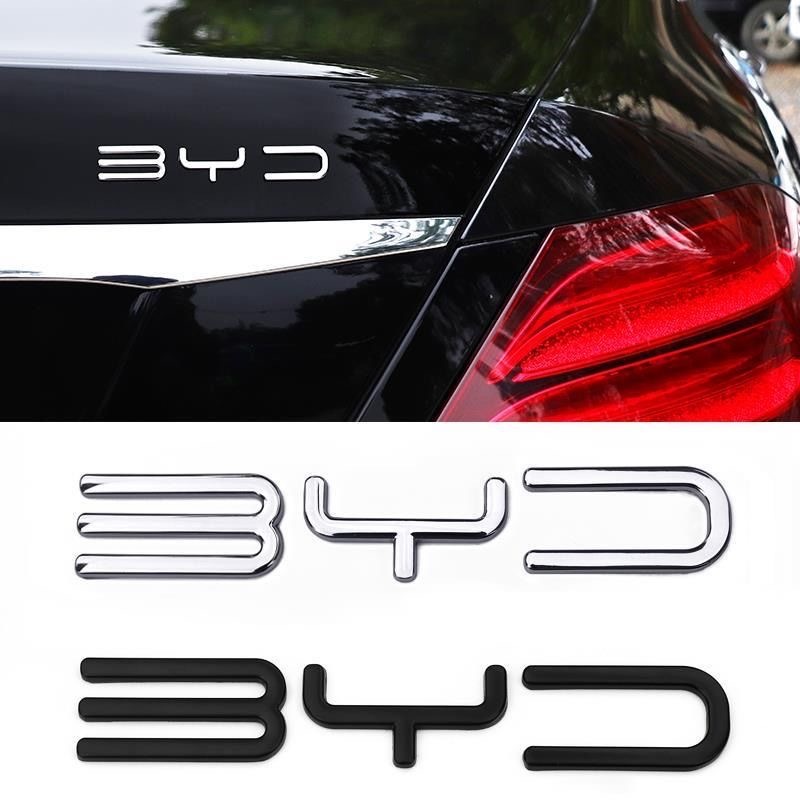 BYD Auto Bumper Logo Stickers Emblems Stickers Metal 3D Logo Trims for ...