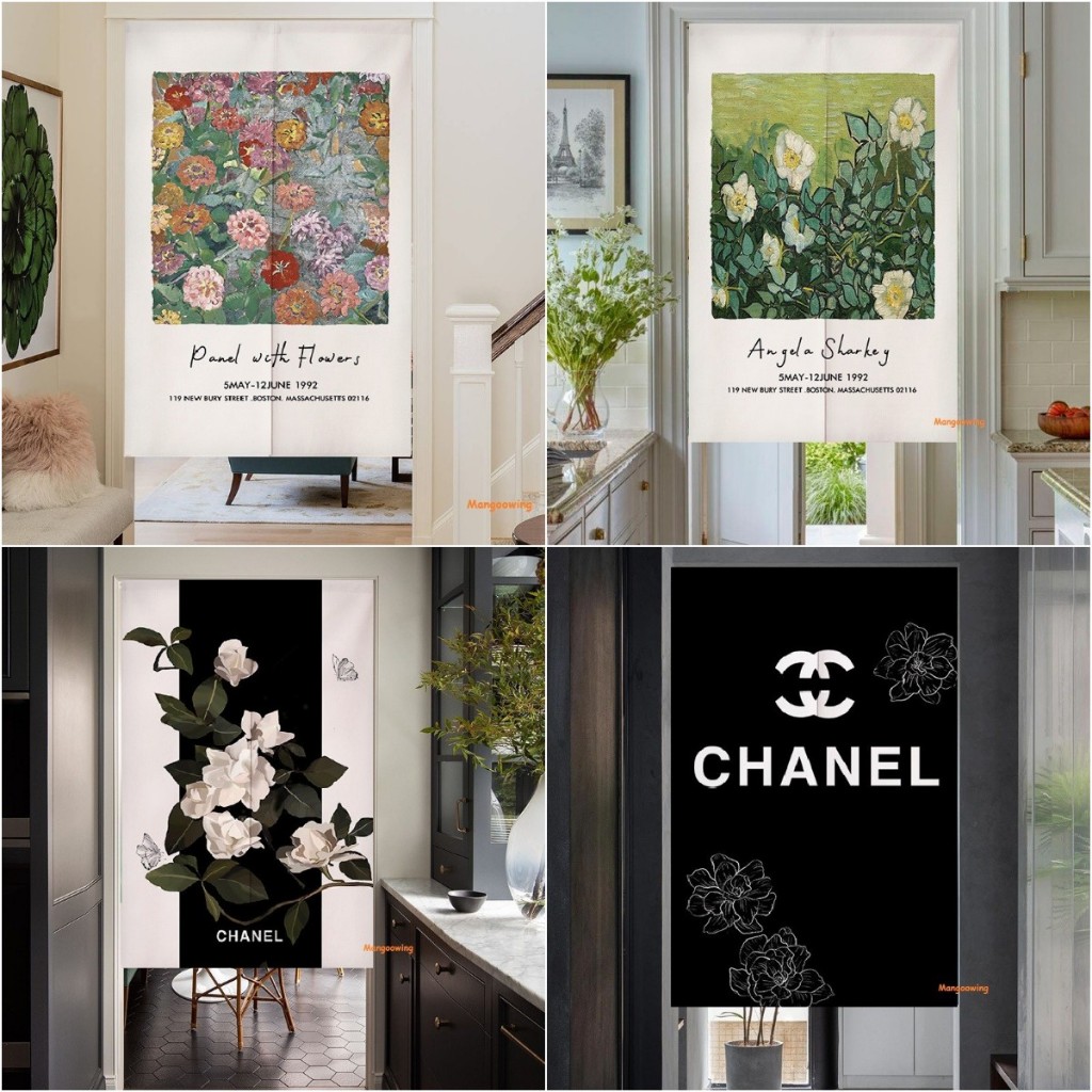 Japanese Style Kitchen Door Curtain Dust Proof Long Customized Doorway ...