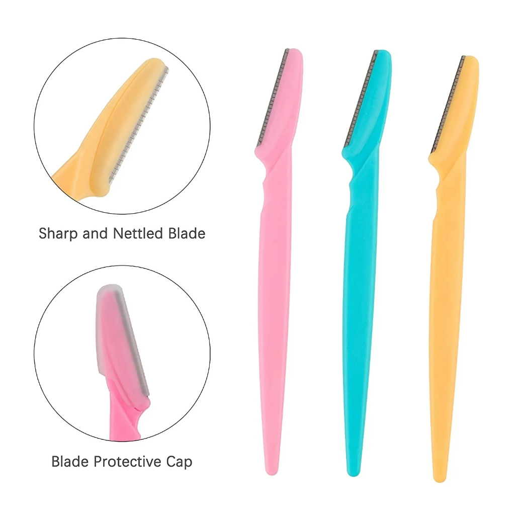 10pcs Mix Color Eyebrow Razor Women Face And Body Safe Trimmer Hair ...