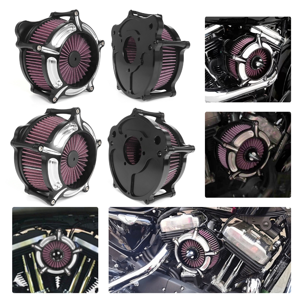 Air Filters Black Turbine Motorcycle Air Cleaner Intake Filter For ...