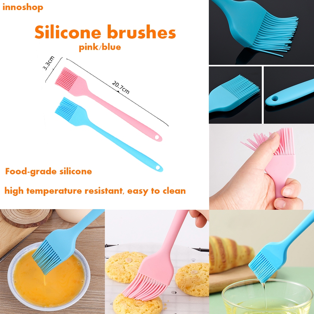 2 colors Silicone Brush Baking Pastry Basting Brush Kitchen Baking Tool ...