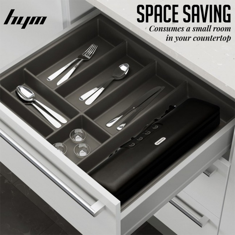 HYM Spoon and Fork Organizer Rack Cutlery Tray Fits for Pull Out