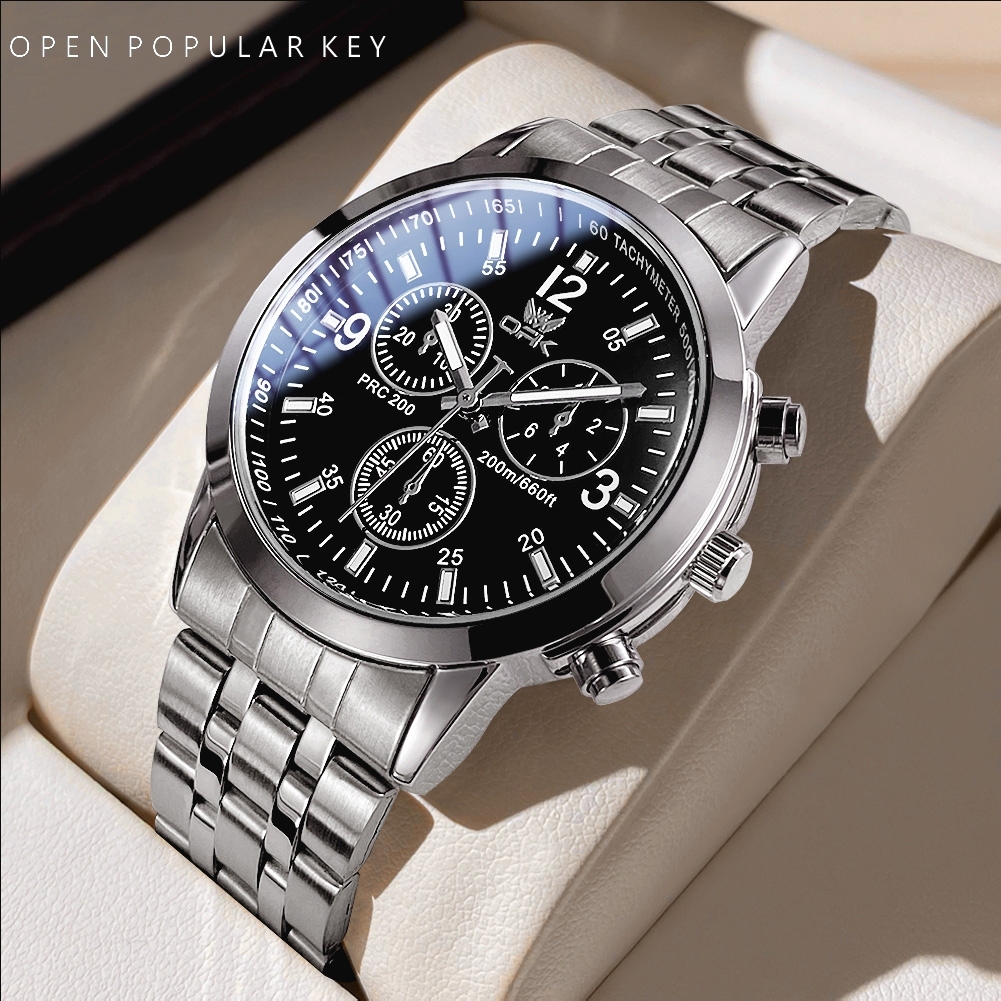 OPK Watch For Men Water Proof Original Quartz Stainless Steel Luminous ...