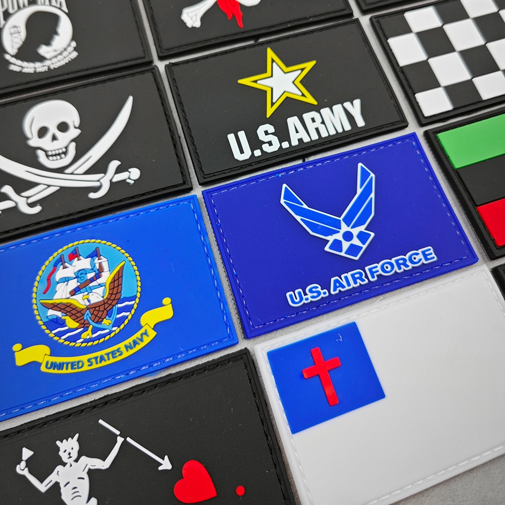 P PVC Rubber Patch Tactical Morale Badge US Military Style Armband Navy ...