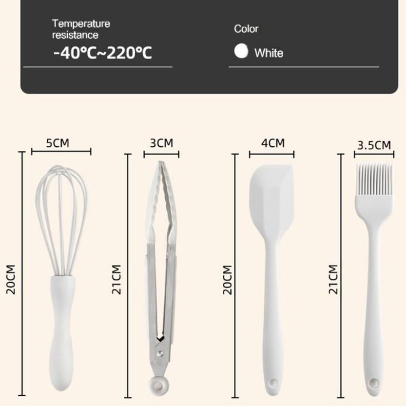 SOKANY 4 Set silicone baking tools oil brush multifunction spatula