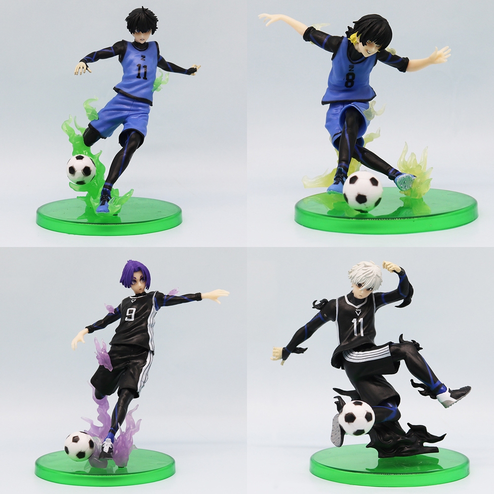 Figurine Blue Lock Look Up Isagi Yoichi - Statue Assise PVC 10cm - Décoration Mignonne Anime
