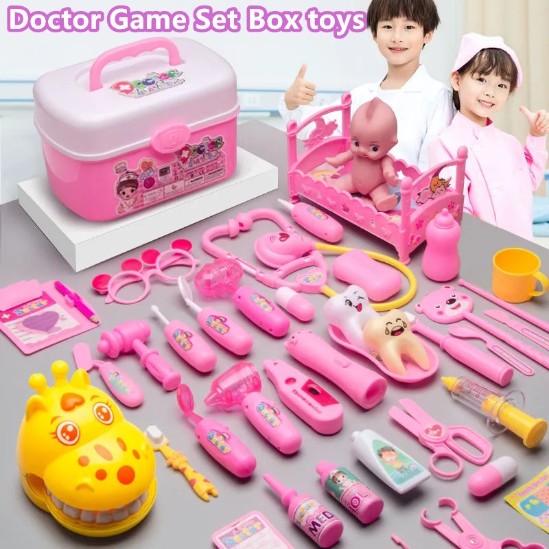 43/53pcs Doctor Set Toys for kids Medical Box Nurse Stethoscope ...