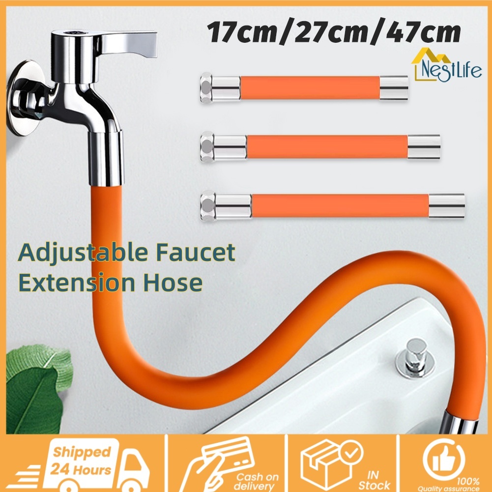 Universal Adjustable Faucet Extension Hose Rotatable Bending Water ...