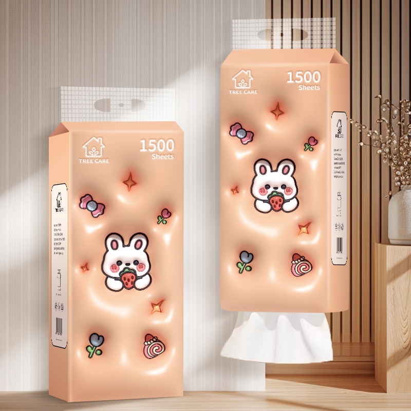[buy 1 take 1]4 layers pull up hang tissue rabbit Tissue 1500 sheets M ...