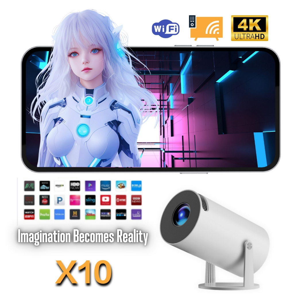 HY300 Portable Projector Mini LED teaching video Projector WIFI Home ...