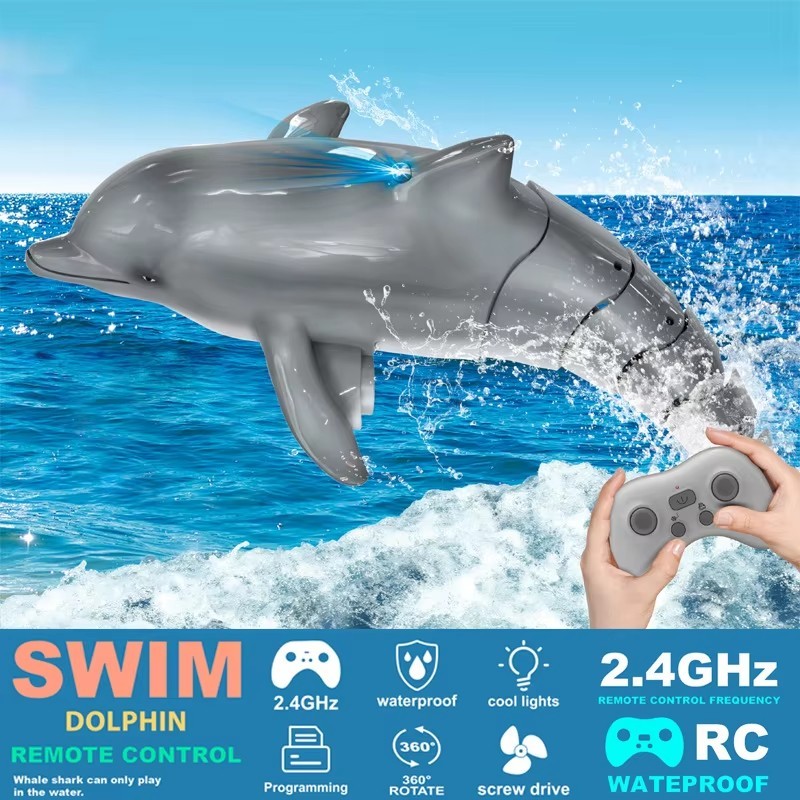 Rc Dolphin 2.4G Remote Control Animal with Light Simulation Electric ...