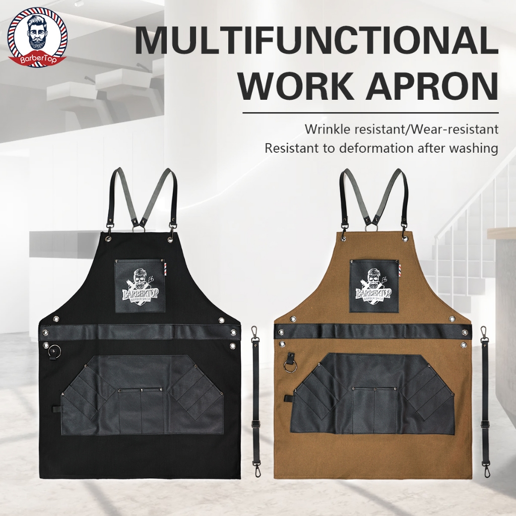 In stock# Salon hairdressing thick canvas waterproof apron gardening ...