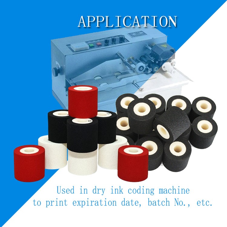 36mm*16mm 36mm*32mm Black Quick Dry Ink Roll hot ink roll for date ...