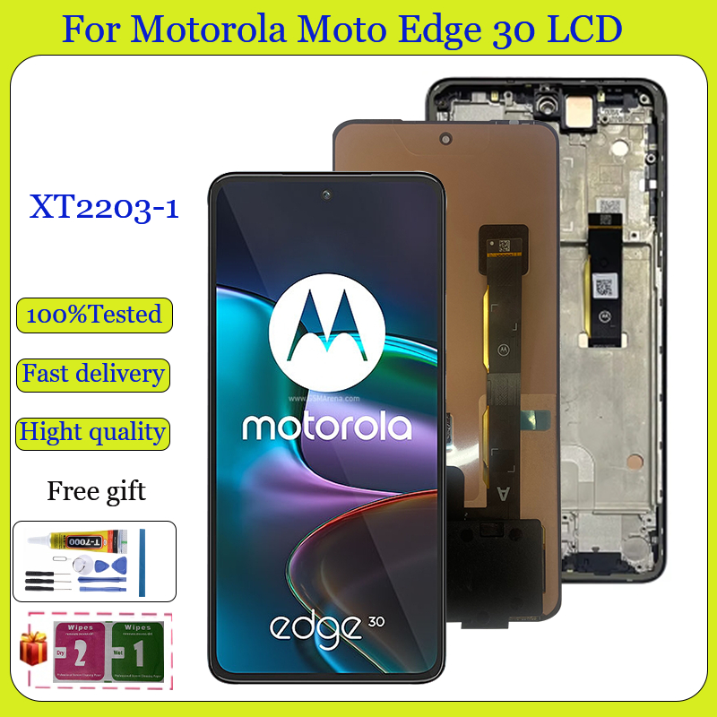 6.6''Original AMOLED For Motorola edge 30 LCD Display Touch Panel