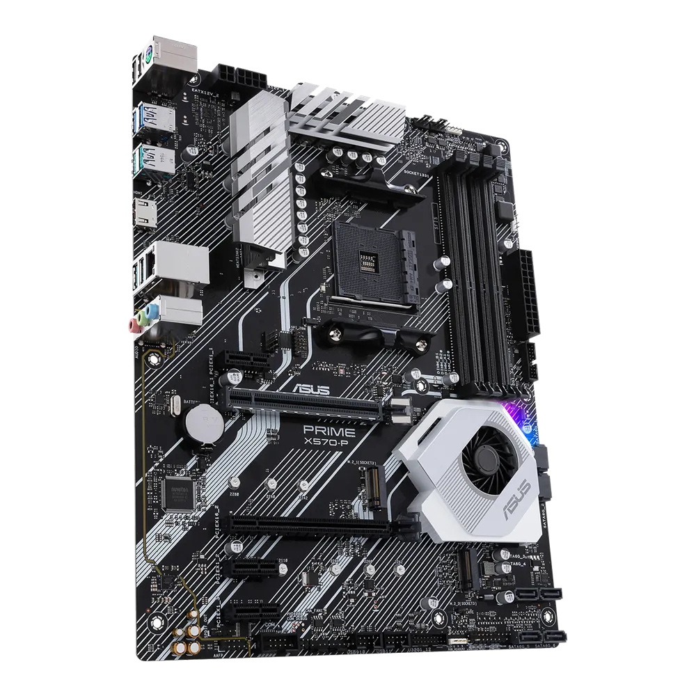 ASUS PRIME X570-P Socket AMD AM4 12 DrMOS power stages DDR4 4400MHz ATX ...